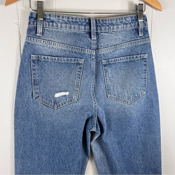 Altar’d State Blue Jeans Denim 26x32 Straight Leg Distressed T6129 NEW - Picture 7 of 16